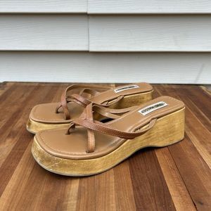 Steve Madden Brown Platform Sandals